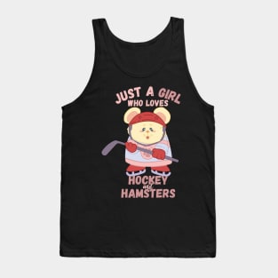 Just A Girl Who Loves Hockey and Hamsters Gift product Tank Top